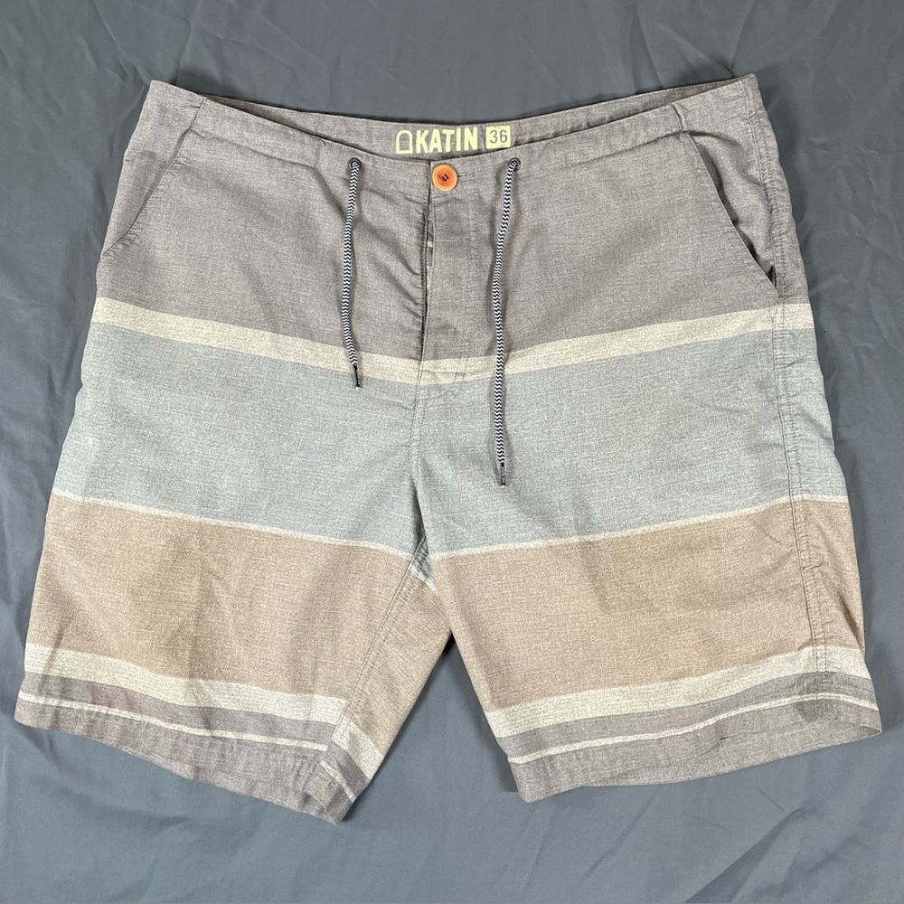 Katin Shorts Men's Size 36 Board Surf Beach Summer Designer Button Fly Hybrid
